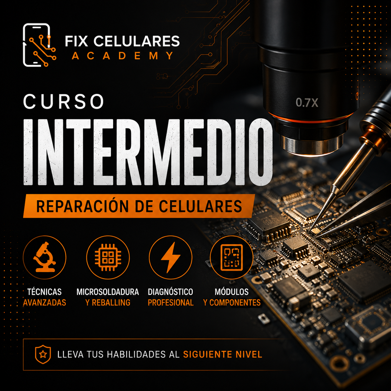Curso intermedio de reparación de celulares